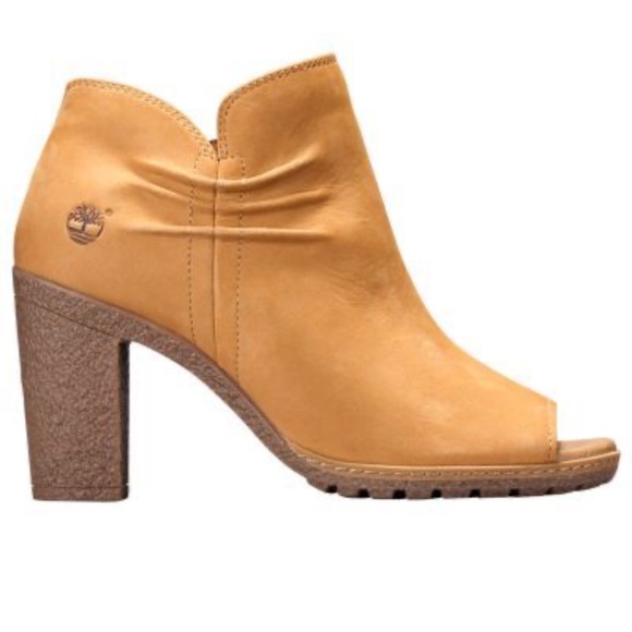 NWOT Timberland Glancy Ruched Peep Toe Heel - Picture 4 of 4